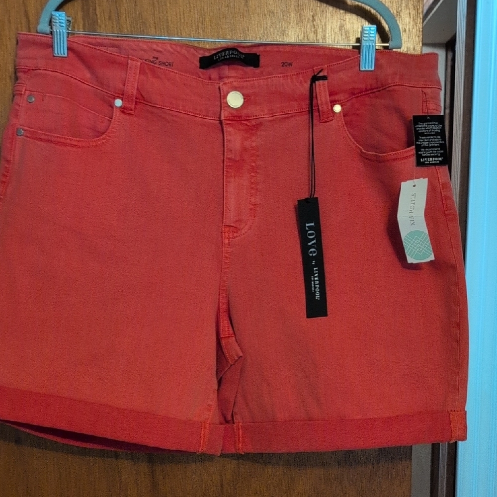Vera Wang Vibrant Red Jean Shorts